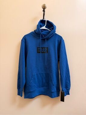 Solid Royal Blue Hooded Sweatshirt with Front Pocket